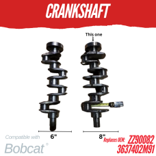 CRANKSHAFT FOR BOBCAT A4.236 / A4.248 LIP SEAL ZZ90082 3637402M91 943 953 970 974 - 1-8