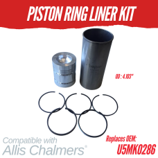 PISTON RING LINER KIT FOR CLARK / PERKINS  A4.236 W/ LINER OD 4.103" U5MK0286 B3169 - 31-69