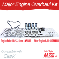 MAJOR ENGINE OVERHAUL KIT FOR CLARK - PERKINS 4.236 CY60-70 LATE - DSF 30-111FL-M