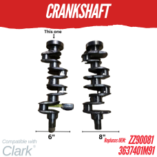 CRANKSHAFT FOR CLARK A4.236 / A4.248 LIP SEAL ZZ90081 3637401M91 CY60-70-80B - 1-7