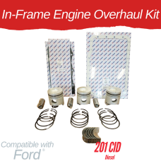 INFRAME ENGINE OVERHAUL KIT FOR FORD 201 CID DIESEL 4000 4600 4610 4610SU 4630 - DSF-OHFO201CID-IF