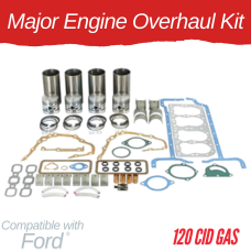 MAJOR ENGINE OVERHAUL KIT FOR FORD - 120 CID GAS 2N 8N 9N - DSF-OHFO120CID-M