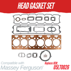 HEAD GASKET SET FOR MASSEY FERGUSON / PERKINS 6.354 T6.354.1 TC6.354.1 REPLC: U5LT0026  - 71-35