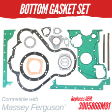 BOTTOM GASKET SET FOR MASSEY FERGUSON 2615 3905866M91 - DSF-3905866M91
