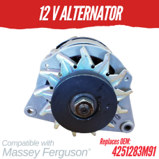 12V ALTERNATOR FOR MASSEY FERGUSON 2615 2625 REPLC: 4251283M91 - DSF-4251283M91